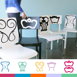 Sticker muraux Dos de chaises par Studio Habraken - Stickers Tendance et dco rtro, originaux et indits